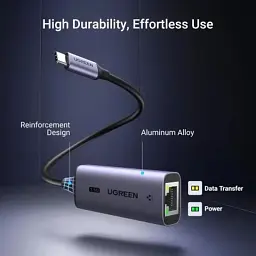 Перехідник USB-C to RJ45 Ethernet 2500Mbps Ugreen (25052) - мініатюра 6