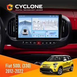Штатна магнітола Fiat 500L (330) 2012-2022 Cyclone C10-012 4x64, DSP, 4G Cyclone (НФ-00008651)