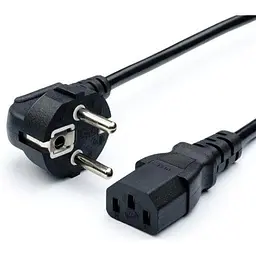 Шнур мережевий комп'ютерний TCOM 3x0.75 мм 1.8 м чорний - мініатюра 3