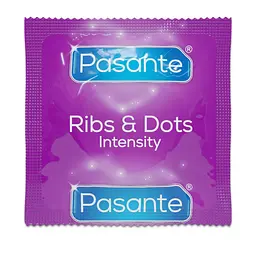 Презервативи Pasante Ribs Dots Intensity, 3 шт - мініатюра 2