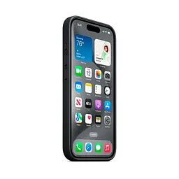 Чехол для Apple iPhone 15 Pro Max, FineWoven Case with MagSafe, черный, защитная накладка из материала FineWoven, противоударный, для iPhone, защита всего корпуса, поддержка беспроводной зарядки и MagSafe, (ARM71987) - мініатюра 3