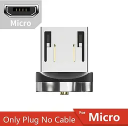 Коннектор магнітний Plug Micro USB, для магнітного кабеля (однопіновий). - мініатюра 4