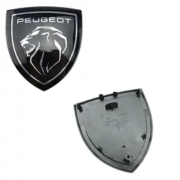 Емблема решітки Peugeot 408X чорна 145х150х30 мм (на напрямних) OEM 9837102480 - мініатюра 2