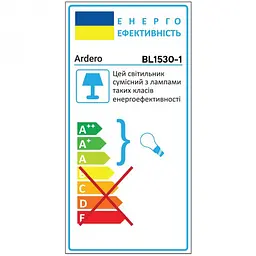Накладний світильник Ardero BL1530-1 Neapol під лампу чорний (80535) - мініатюра 3