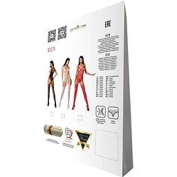 Ажурний бодістокінг з імітацією панчіх Passion BS074 White - мініатюра 5