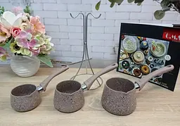 Набір турок OMS. Collection 3227 Brown 3 шт - мініатюра 6