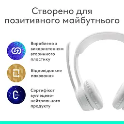 Гарнітура Logitech Zone 300 Wireless Headset BT White (981-001417) - мініатюра 7