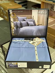 Постільна білизна Sartoria Acik Mavi Сатин Преміум (на замовлення) Sarev pbe0051696 - мініатюра 2