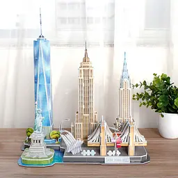 Пазл 3D CubicFun City Line Нью-Йорк, 123 елемента (MC255h) - мініатюра 3