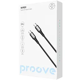 Кабель Proove WireX Type-C to Type-C 60W (2m) black - мініатюра 2