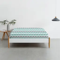 Набір простирадл на резинці Cosas BEIGE/MINT ZIGZAG 160х200х20 см (Set_Beige_ZigMintGrey_160x200_2) - мініатюра 2