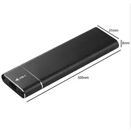 Зовнішня кишеня XON MemoryCase для M.2 NGFF (SATA) USB 3.1 Type-C Чорний (XSC2C13NG1MG 4333) - мініатюра 4
