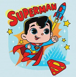 Картина за номерами Для дітей. WB "Superman: Політ до зірок 25x25 см Ідейка KHO 1341