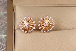 Сережки дитячі Xuping Jewelry парасолька з фіанітами 1.1 см золотисті - мініатюра 2
