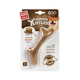 Іграшка для собак Waudog Ріг жувальний GiGwi Wooden Antler дерево полімер S - мініатюра 2