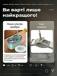 Набір для прибирання з автовіджимом, Телескопічна швабра з відром 10 л з центрифугою, Салатовий (1795187597) - мініатюра 9