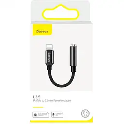 Перехідник адаптер Baseus Lightning Male to 3.5mm Female CALL3-02 White - мініатюра 2