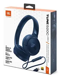 Навушники з мікрофоном JBL Tune 520C USB-C JBLT520CBLU Blue - мініатюра 10