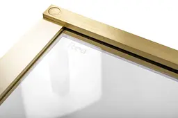 Душова кабіна Rea Hugo 80x80 gold подвійна REA-K6608, Золотий, Універсальна, прозорий, золотий - мініатюра 6