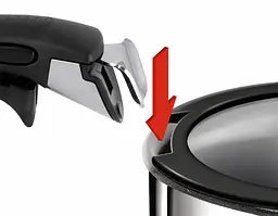 Tefal Кришка Ingenio 28 см скло силікон прозоро-чорний - мініатюра 3
