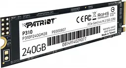 SSD накопичувач 240GB Patriot P310 M.2 2280 PCIe NVMe 3.0 x4 TLC (P310P240GM28) - мініатюра 2