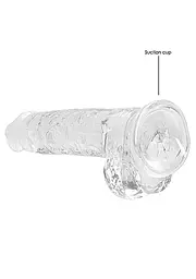 Фалоімітатор RealRock Crystal Clear 8”, 21 см (прозорий) - мініатюра 4