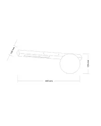 Бра Zuma Line 5905316670747 Lund G9+LED 2x40W+6W 4000K 360Lm IP20 чорний - мініатюра 2