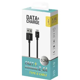 Дата кабель USB 2.0 AM to Type-C 0.2m black Piko (1283126493843) - мініатюра 2