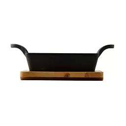 Чавунна мініформа з сервер. дошкою MasterPro Foodies cook&share, 12,6x18,5 см (BGMP-3805-EM) - мініатюра 2
