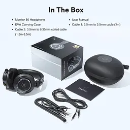 Гарнітура OneOdio Monitor 80, 3,5мм/6,35мм, з кейсом, Black - мініатюра 6