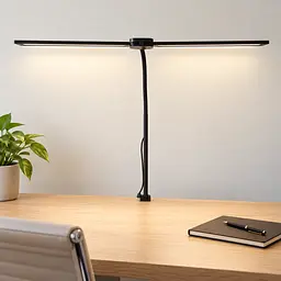 Настільна лампа світлодіодна 12W 5V LED для офісу, для школяра, з регулюванням кольору світла, чорна MTL-30
 - мініатюра 2