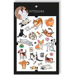Тату набір Tattooshka Котики та песики LB-145 (4825800010204) shop (4825800010204)