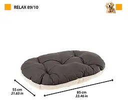 Подушка для собак і котів Ferplast Relax F 89/10 зі штучним хутром сіра 85×55 см 82089097 - мініатюра 4