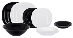 Сервіз столовий Luminarc Carine White&Black, 18 предметів