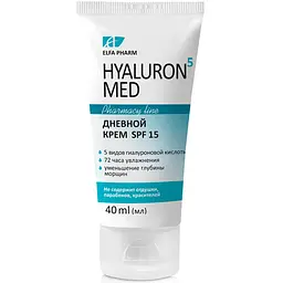 Денний крем Elfa Pharm Hyaluron5 Med SPF15, 40 мл