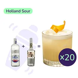 Коктейль Holland Sour (набір інгредієнтів) х20 на основі Stirling London Dry