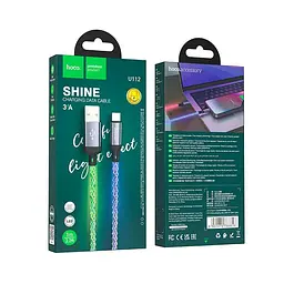 Кабель HOCO U112 Shine charging data cable for Type-C сірий - мініатюра 2