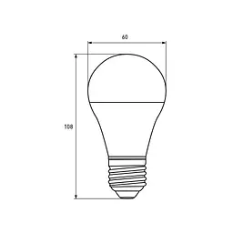 Лампочка Eurolamp LED A60 7W E27 3000K 220V акция 1+1 (MLP-LED-A60-07272(E)) - мініатюра 4