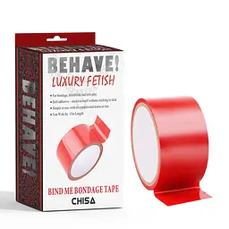 Бондажна стрічка Behave Luxury Fetish Bind Me Bondage Tape 15 м червоний - мініатюра 2