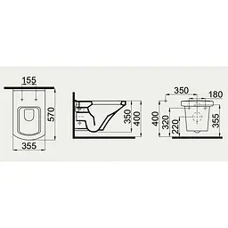 Унітаз підвісний Idevit Vega 2804-0606-07, Чорний - мініатюра 3
