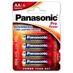Батарейка Panasonic LR6XEG/4BP PRO POWER лужна AA блістер 4 шт.