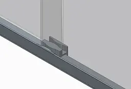 Двері в нішу Koer SR SD03-140x200-TR-01 прозоре скло Easy Clean 8 мм, хром KR5385, універсальні, прозорий, хром - мініатюра 3