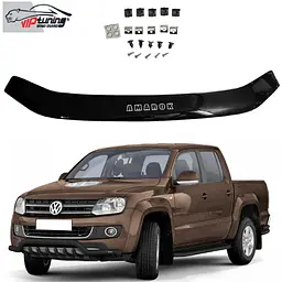 Дефлектор капоту мухобійка Volkswagen Amarok 2010- Євро Кріплення (Vip Tuning) VW40