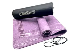Килимок для йоги та фітнеса EasyFit PER Premium Mat 8 мм + Чохол фіолетовий