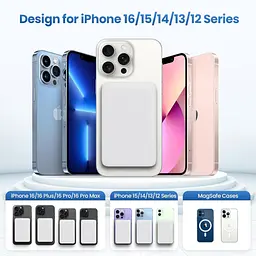 Магнітний павербанк HETP 10800 mAh, PD 20W, бездротова зарядка для iPhone 16/15/14/13 - мініатюра 2