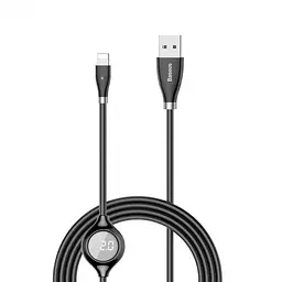 Кабель Baseus Big Eye Digital Display Cable USB to Lightning 2A 1m CALEYE-01 Black