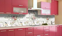 Вініловий кухонний фартух Вигадливі візерунки наклейка для кухні Орнамент абстракції сірий Happy Pocket Z181868 - мініатюра 2