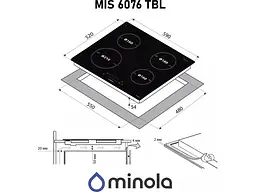 Варильна поверхня Minola MIS 6076 TBL - мініатюра 2