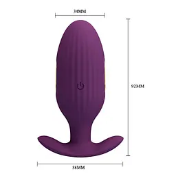 Анальна пробка PRETTY LOVE Jefferson, 12 vibration functions 3 electric shock functions PRETTY LOVE BI-040083HP-1 101650 - мініатюра 6