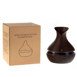 Зволожувач-нічник Liam Atomization Humidifier міні ультразвуковий темне дерево (422) - мініатюра 5